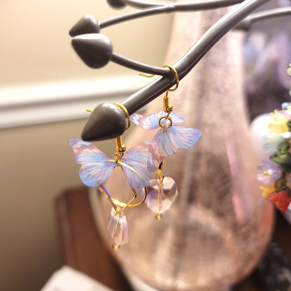 PERIWINKLE BUTTERFLY EARRINGS